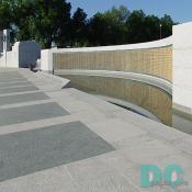 Northeast to Southwest View of the World War II Memorial. 4,000 sculpted gold stars on the Freedom Wall.
