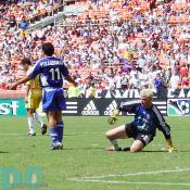 After a clash with GK Hartman, Eskandarian was appealing to a referee.