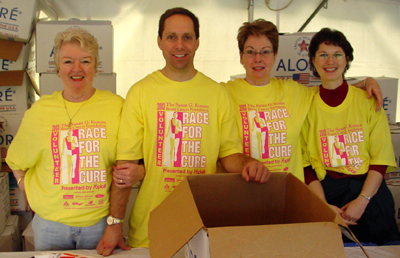 Devoted to the cause, these workers were proud to help out
