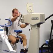 Since Nylander is recovering from a broken leg, this drill helps keep with his upper body conditioning and strength.