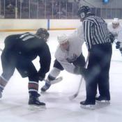 Jeff Halpern and Michael Nylander face-off against each other.