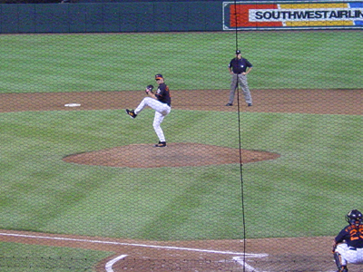and the pitcher winds up...
