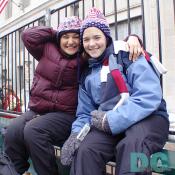 Disabled Vetrans from Walter Reed hospital have fun enjoying the parade.