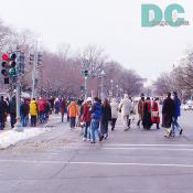 Walking to Capitol Swearing-In Ceremony