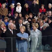 With his family by his side, Vice President Richard Cheney is sworn in for his second term as the Vice President of the United States by U.S Speaker Dennis Hastert.