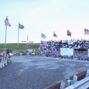 This is as close as visitors can get to the actual crash site.  The temporary memorial contains thousands of mementos and patriotic keepsakes.