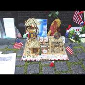 A mockup of a vietnam prisoner of war camp