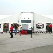The Marlboro truck was giving out free hats