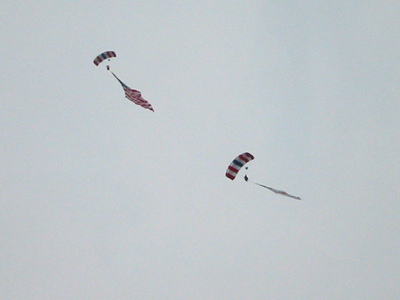 One has the American flag and one has the Indy flag