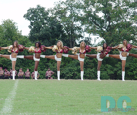 Adorned in burgundy and gold, flanking the field on every side and executing routines that would make even the fastest football player gasp for air, these ladies strive for one thing -- to make a difference. 