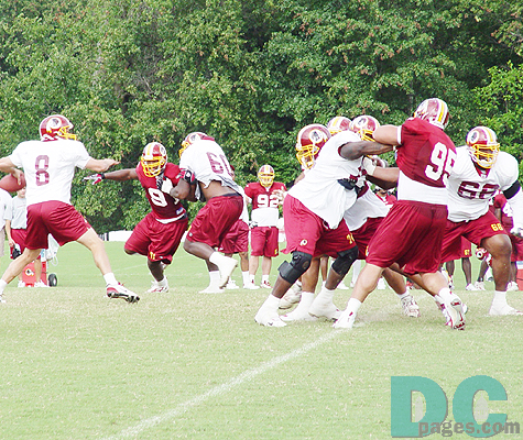 QB Mark Brunell was brought in by Coach Gibbs to compete for the starting quarterback position.