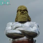 Looking closely, one can see the gold head of Colossus and his silver chest.