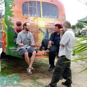 Two community members talks to a local area resident about their beliefs and way of life.