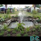 A fountain serves as the center of the whole festival.
