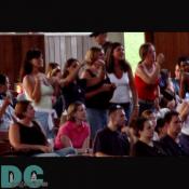 Howie Day fans stand up and dance to his lyrics.