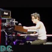 The band's keyboardist provides a different kind of sound.