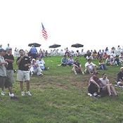 Relaxing and watching the Pros play