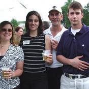 Enjoying the golf and not to mention the free drinks
