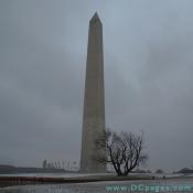 A West view of the United States Presidential Memorial constructed for George Washington.