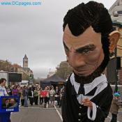 Abe Lincoln attends the Newseum Openning