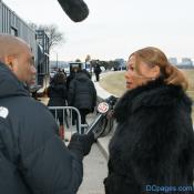 Queen Latifah being interviewed
