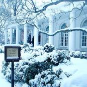 Blanketed in snow, the White House looks like a winter wonderland