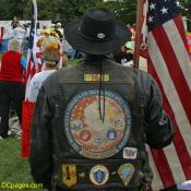 American Veteran Holds Strong to Old Glory