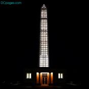 Lighting of the Washington Monument scaffold