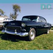 1955 Chevy Bel Air just like the one Harrison Ford raced in American Graffiti. Chevrolet began a sensation that year by offering the first Small Block Chevy, the 265ci V8.