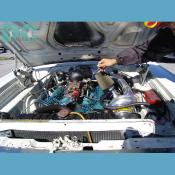 Hot rodder and race fan Jeff Hunter tweaks for few extra hundredths from his supercharged 1967 Dodge Coronet 440. This bolt on Centrifugal style blower hides nicely under the hood.