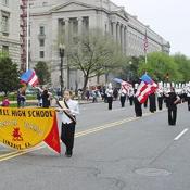 2003 Cherry Blossom Festival:  Principal Phil Ray sends his best in the form of Lindale, Georgia's Pepperell High School marching band.  