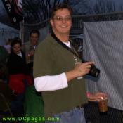 DCpages founding member, Doug White, gets ready to film the main concert stage at Shamrock Fest.