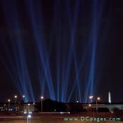 The beams of light were quite an emotional sight for the families of the 186 men and women who died in the the September 11, 2001 terrorist Attack.