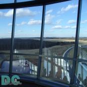 Southern land view of Manassas, Fairfax, Reston from Steven F. Udvar Hazy Center. Plane Observation Deck. Tyson's Corner can be seen in the Distance.