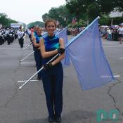 marching band flag girl