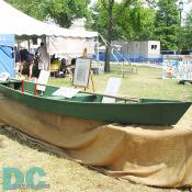 One of the boats for display in the Waterways section of the Folklife Festival.