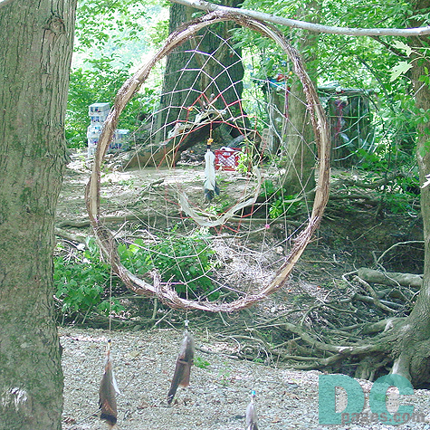 A dreamcatcher sets the mood for the party. 