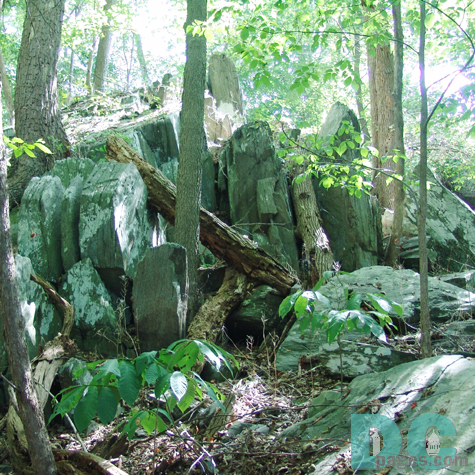 Offutt Island - Rock outcroppings throughout the island. 