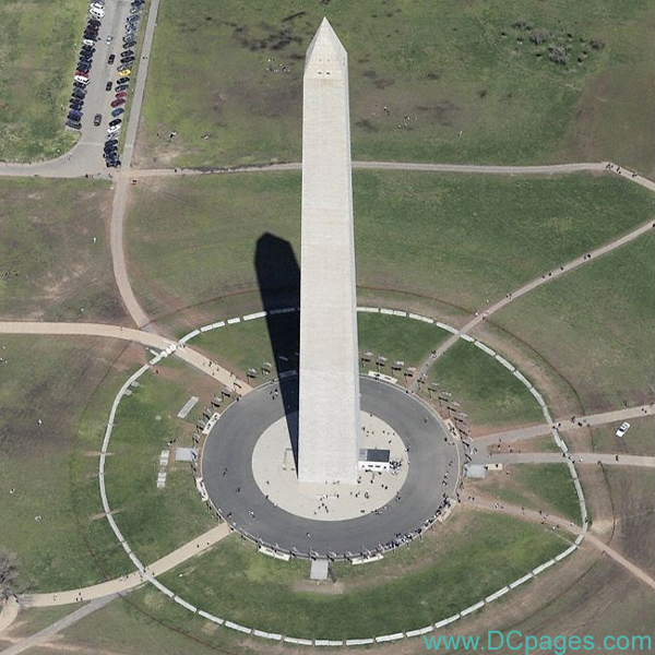 Aerial View of the Washington Monument.