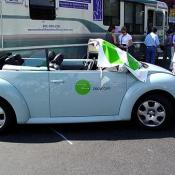 DC's zipcar was at the festival to promote "Wheels when you want them."