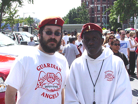 The Guardian Angels were all at the festival, including some from the New York area.