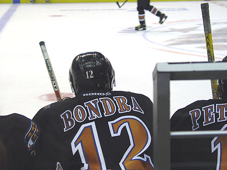 Bondra starts the season off on fire, scoring two goals on only three shots.