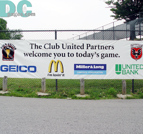 A list of DC United's partners for the match.