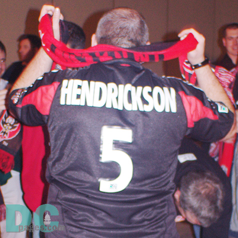 A proud Ezra Hendrickson supporter shows a little love for the home team.