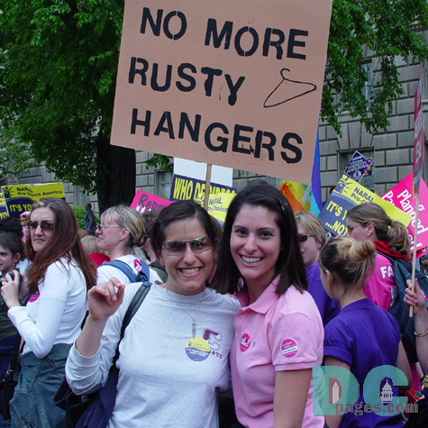 NO MORE RUSTY HANGERS was the sentiment of these and many other marchers.