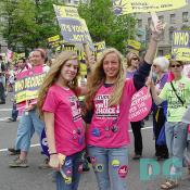 NARAL marchers from Ohio on Constitution Avenue.  STUDENTS STAND UP FOR CHOICE.