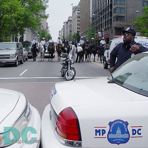 DC Police maintained a heavy presence throughout the March.  