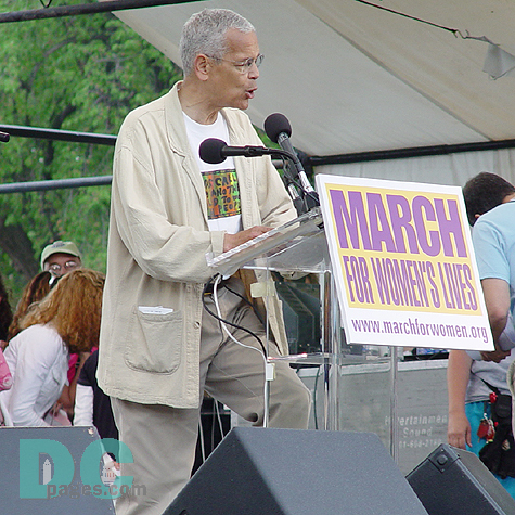 Speaking out at the March for Womens Lives.