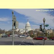 U.S. Capitol Building from Maryland Avenue and 3rd Street.
