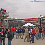 Once inside Washington fans admired the stadium and gave Nationals Park two big thumbs up.